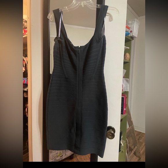 Navy Herve Leger bandage dress - Picture 3 of 6